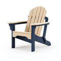 Adirondackstuhl 84 x 78 x 95 cm Holz und Kunststoff Blau Beige klappbarer Gartenstuhl