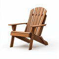 Adirondack Gartenstuhl 83 x 78 x 95 cm aus Holz Braun mit Armlehnen