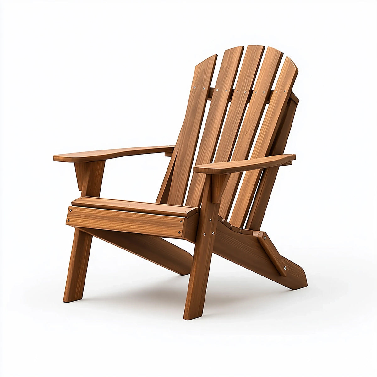 Adirondack Gartenstuhl 83 x 78 x 95 cm aus Holz Braun mit Armlehnen