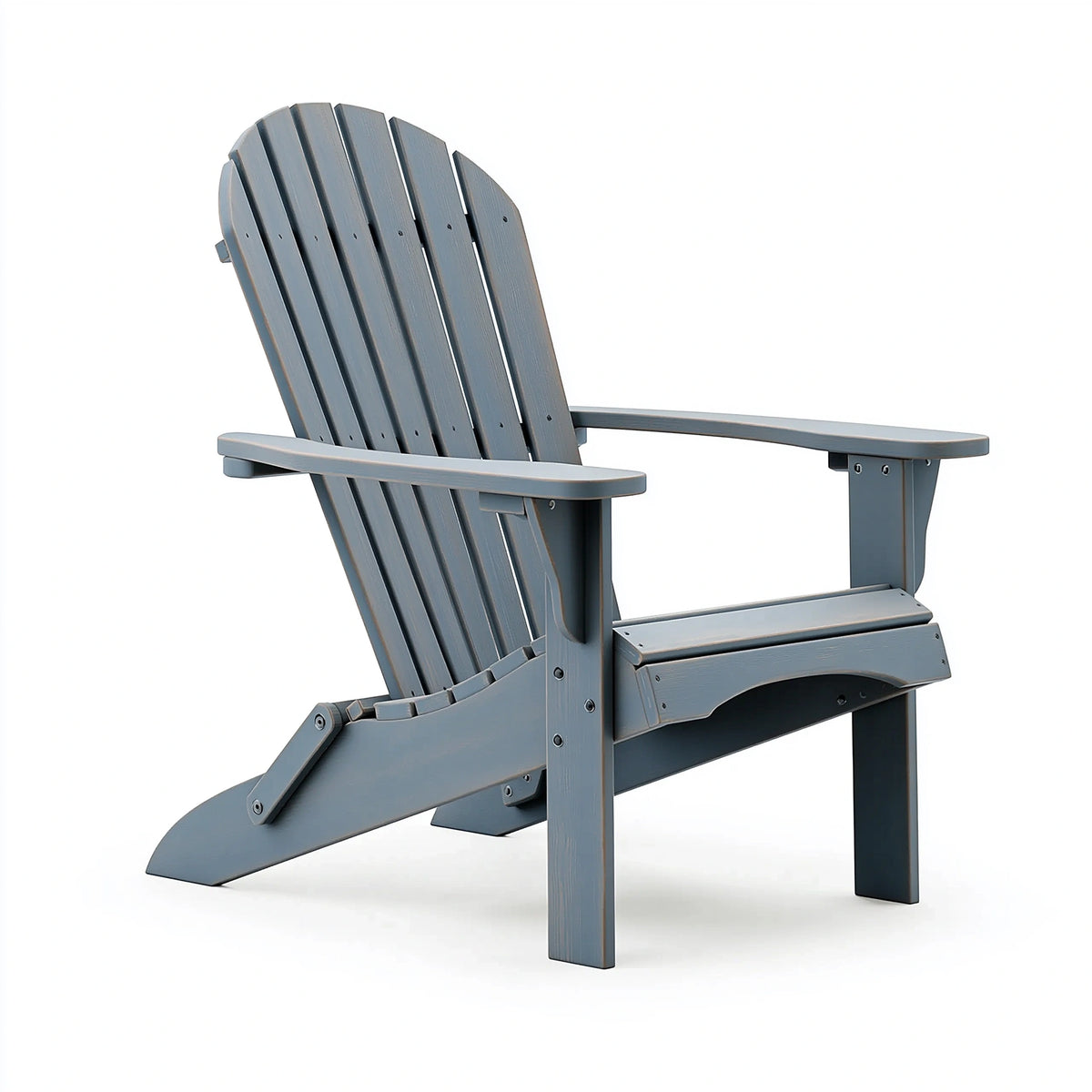 Adirondack-Gartenstuhl 80 x 90 x 95 cm aus Holz grau klappbar