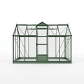 Gewächshaus 300 x 190 x 210 cm Metall und Glas Grün mit Lüftungsfenstern