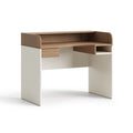 Schreibtisch 120 x 60 x 90 cm aus Holzwerkstoff Braun Cremeweiß mit Schubladen modern